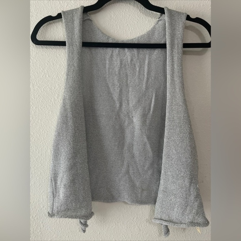Vintage Dead Stock! Hilary Smith Silver knit vest
